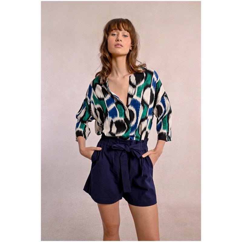 MOLLY BRACKEN Belted fluid shorts